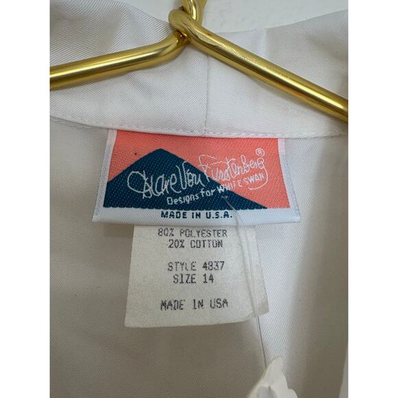 Deadstock Vintage 80s Diane Von Furstenberg Monogram Blazer Size 14 Preppy - Picture 4 of 12